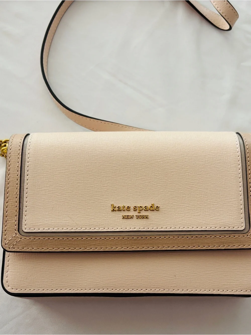 Kate Spade New York Small Colorblocked Pink Purse with Chain Handle